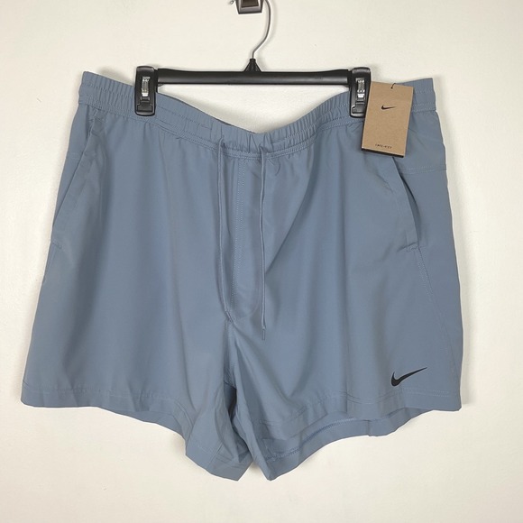 Nike Form Mens Training Athletic Shorts XXL Standard Fit 5" Gray-Blue NWT - Picture 1 of 11